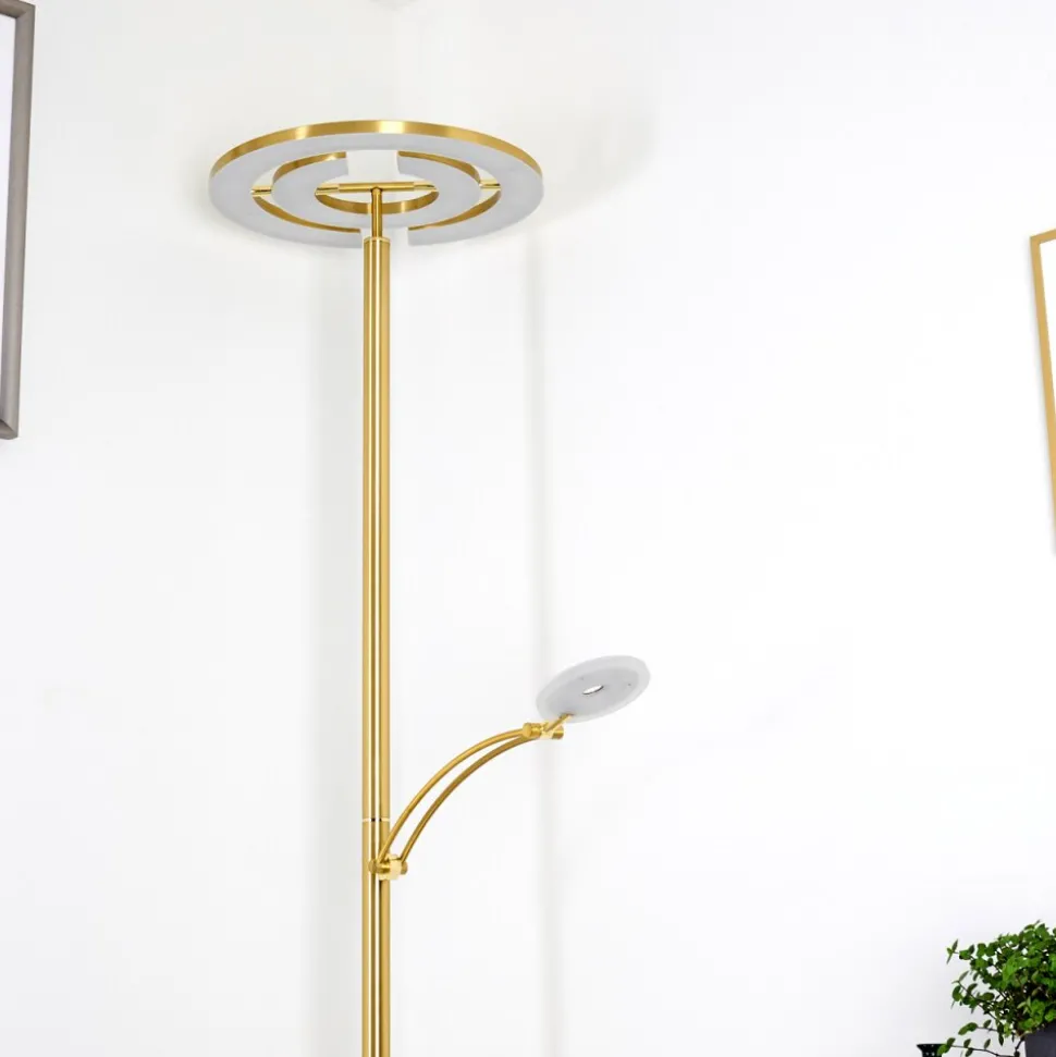 Lampadaire Umag Led Laiton, 2 Lumieres