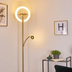 Lampadaire Umag Led Laiton, 2 Lumieres