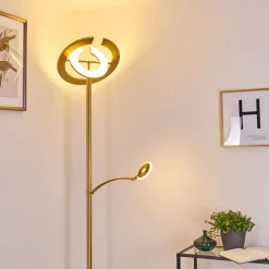 Lampadaire Umag Led Laiton, 2 Lumieres