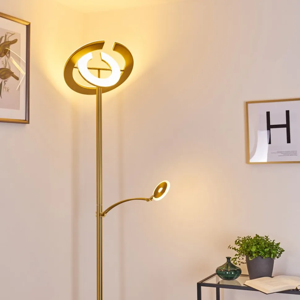 Lampadaire Umag Led Laiton, 2 Lumieres