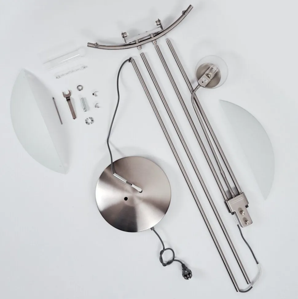 Lampadaire Urama Nickel Mat, 2 Lumieres