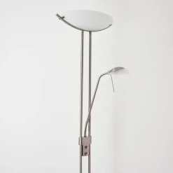 Lampadaire Urama Nickel Mat, 2 Lumieres
