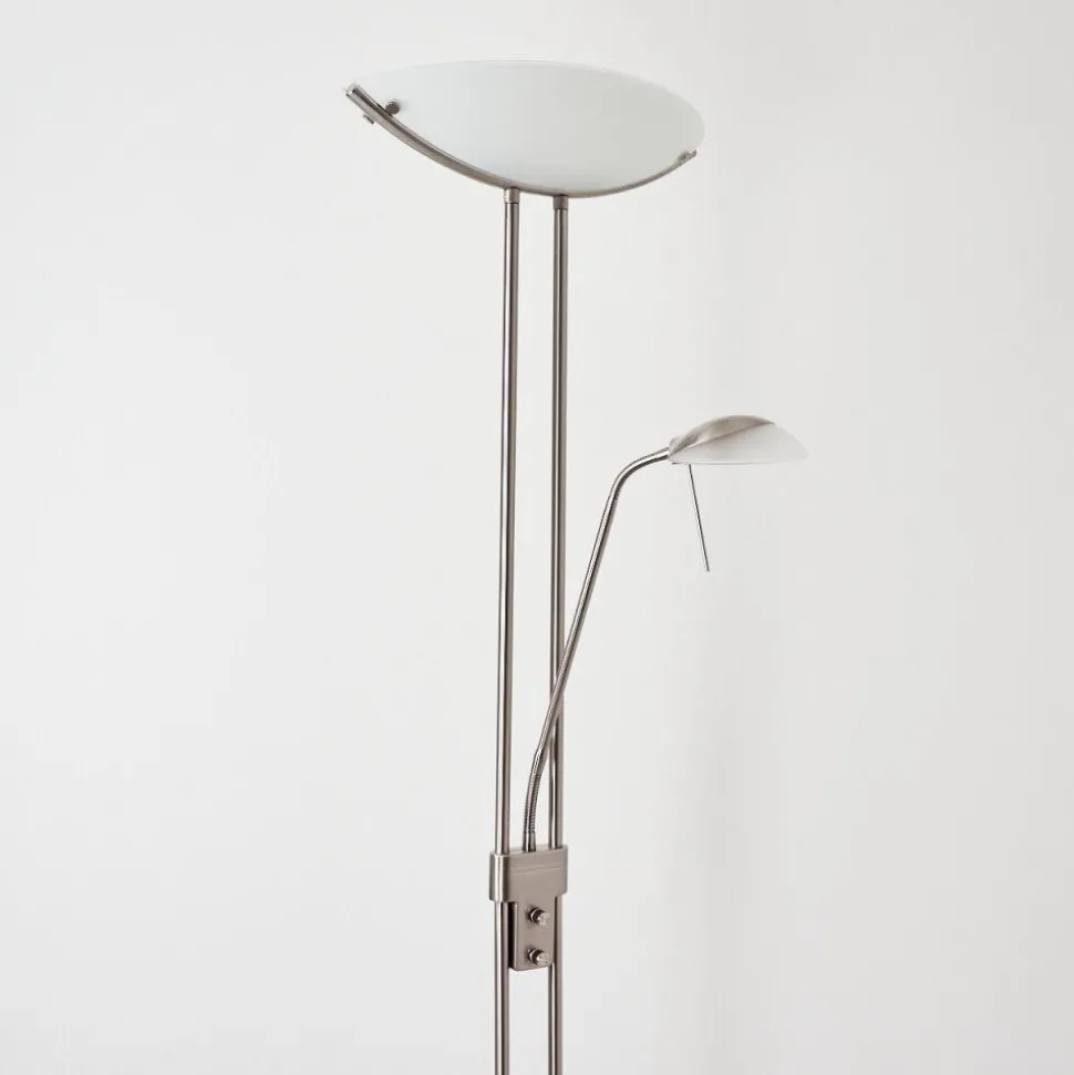 Lampadaire Urama Nickel Mat, 2 Lumieres