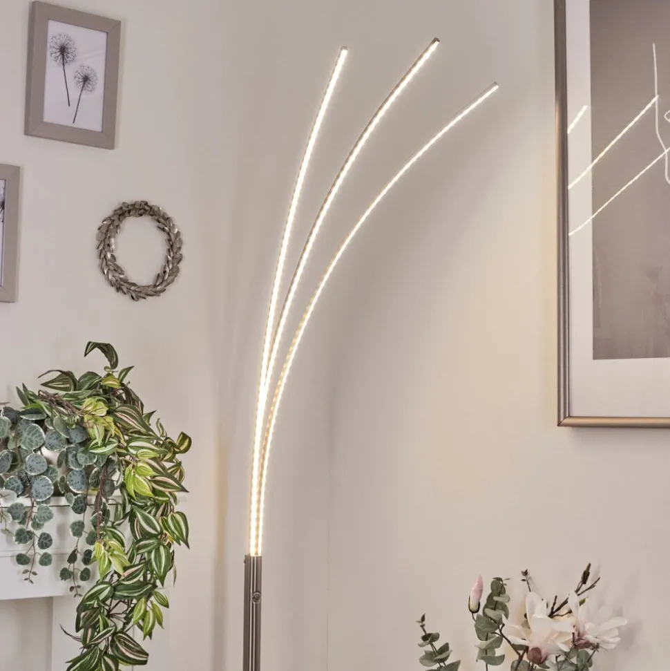 Lampadaire Uttorp Led Nickel Mat, 3 Lumieres