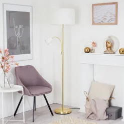 Lampadaire Vezza Laiton, 2 Lumieres