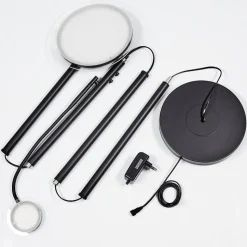 Lampadaire Wonsbek Led Noir, 2 Lumieres