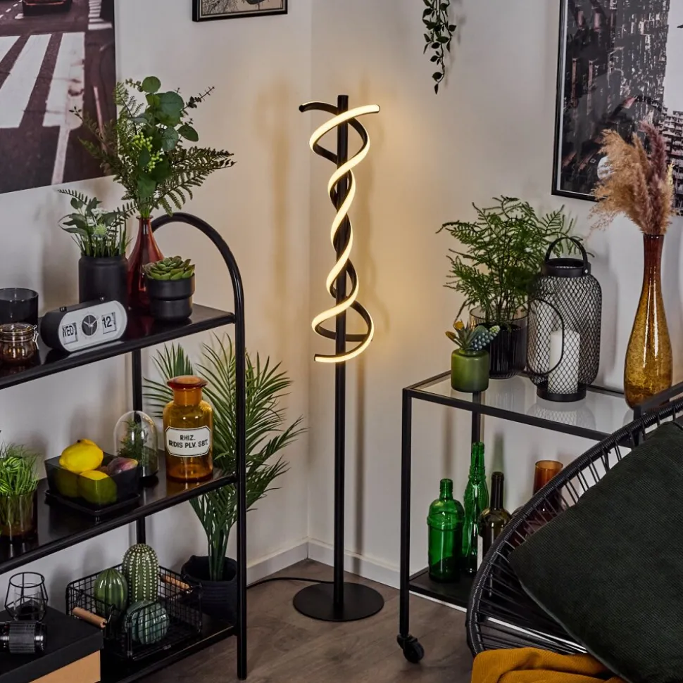 Lampadairealvarim Led Noir, 1 Lumiere