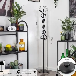 Lampadairealvarim Led Noir, 1 Lumiere