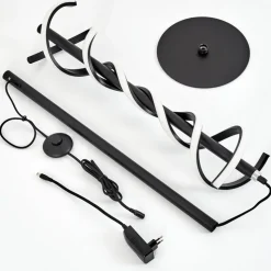 Lampadairealvarim Led Noir, 1 Lumiere