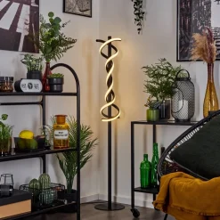 Lampadairealvarim Led Noir, 1 Lumiere