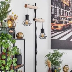 Lampadairebardhaman Ecru, Noir, 2 Lumieres
