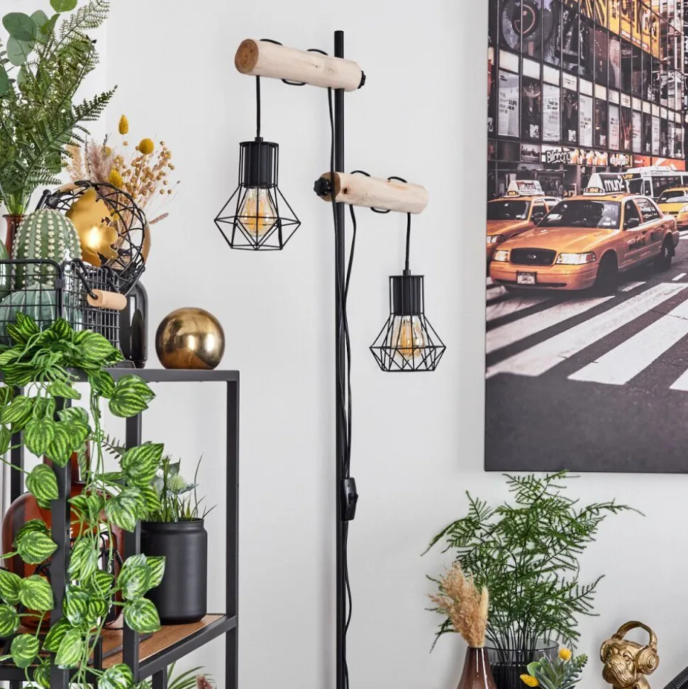 Lampadairebardhaman Ecru, Noir, 2 Lumieres