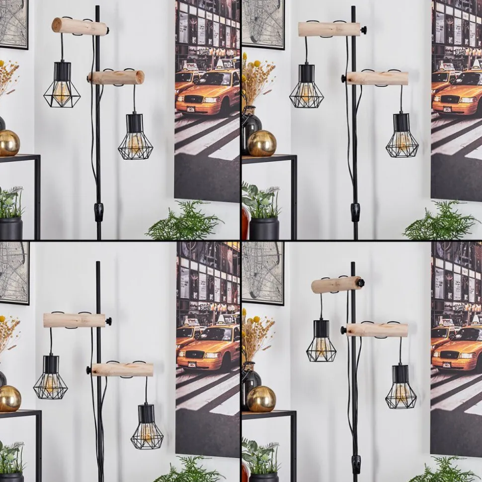 Lampadairebardhaman Ecru, Noir, 2 Lumieres