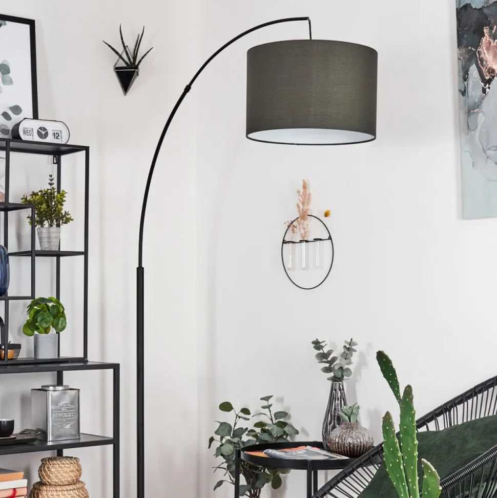Lampadairegualdim Noir, 1 Lumiere