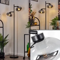 Lampadairehaikala Noir, 2 Lumieres