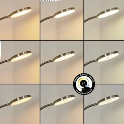 Lampadairehaltia Led Nickel Mat, 1 Lumiere