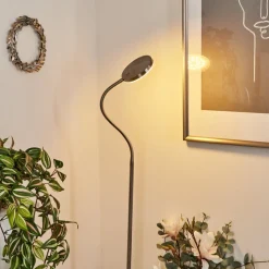 Lampadairehaltia Led Nickel Mat, 1 Lumiere