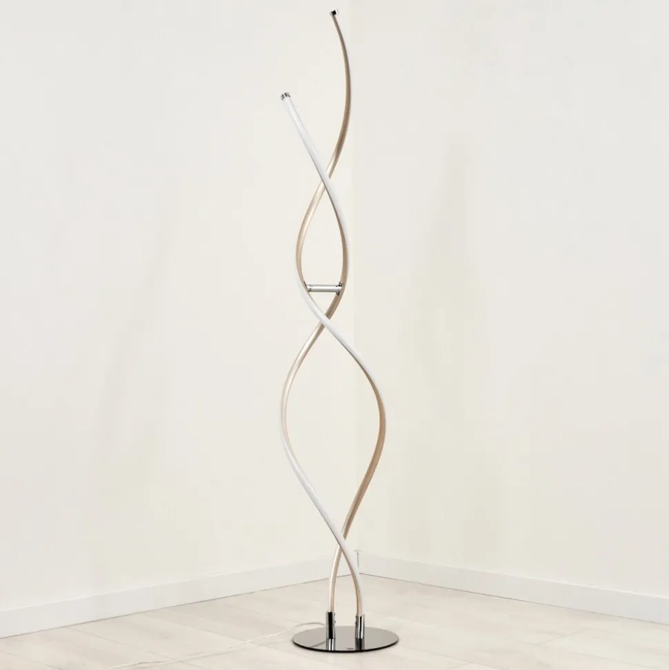 Lampadairehenrichemont Led Chrome, Nickel Mat, 1 Lumiere