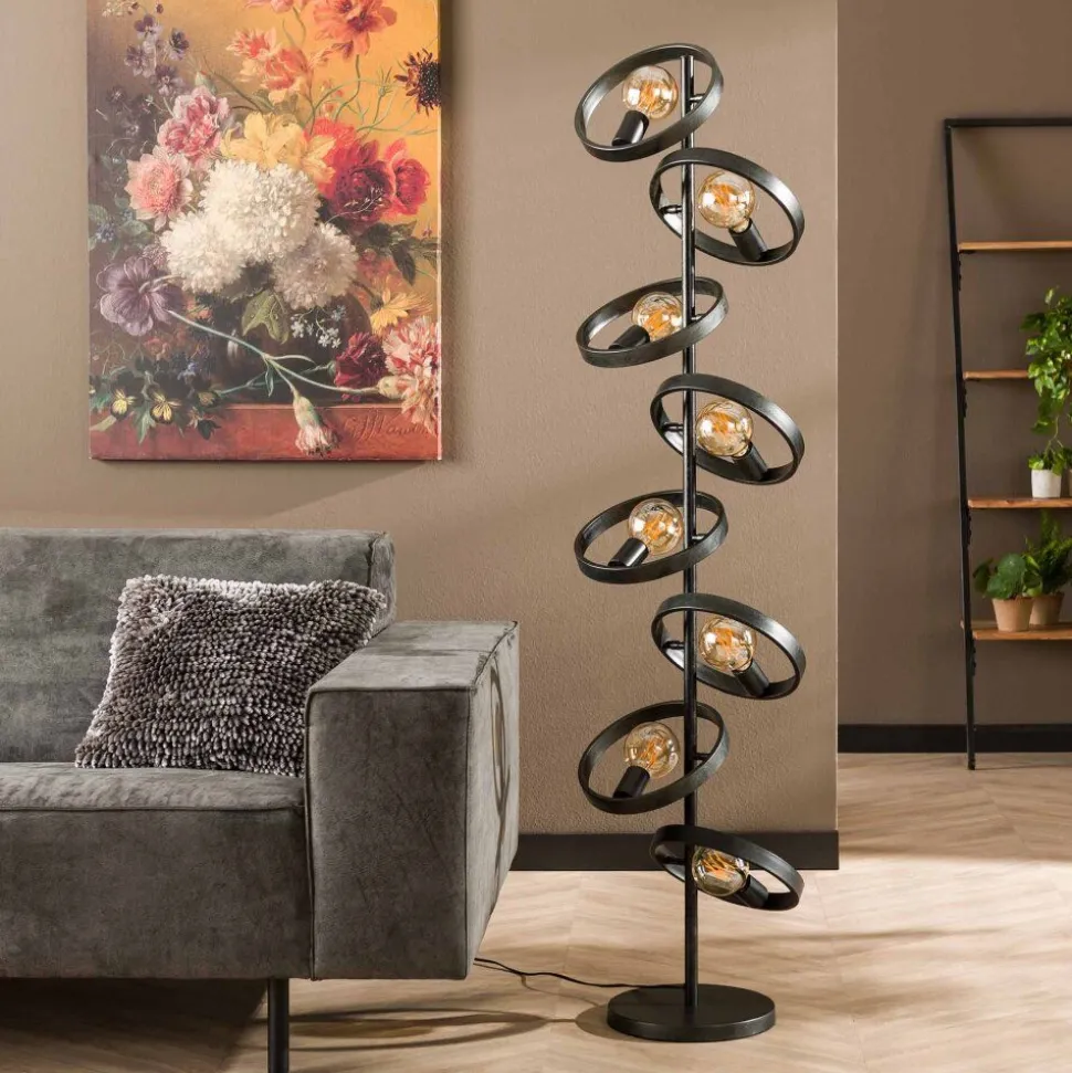 Lampadairehover Anthracite, 8 Lumieres