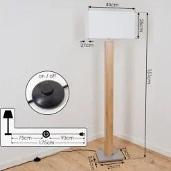 Lampadairekyneton Gris, Ecru, 1 Lumiere