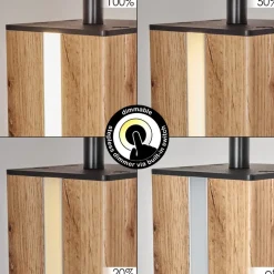 Lampadairekyneton Led Ecru, Noir, 2 Lumieres