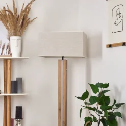 Lampadairekyneton Led Ecru, Noir, 2 Lumieres