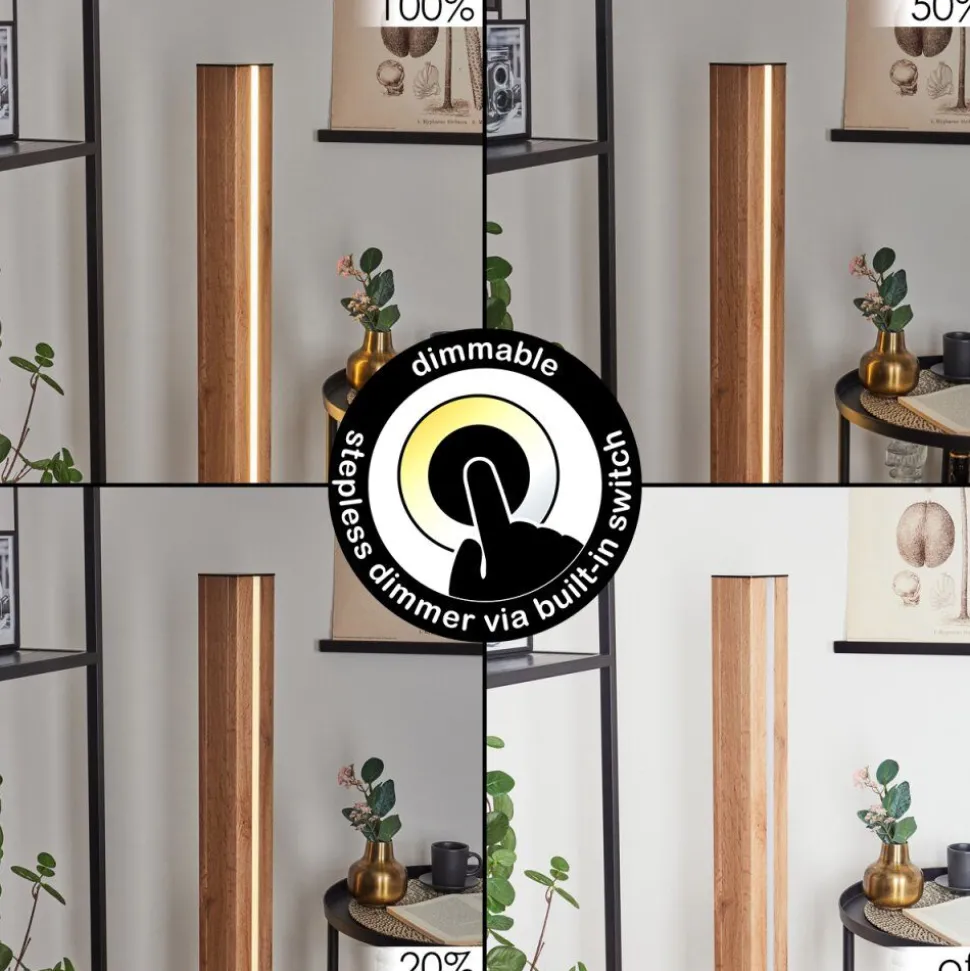 Lampadairekyneton Led Ecru, Noir, 1 Lumiere