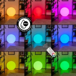 Lampadaireloural Led Nickel Mat, 1 Lumiere, Telecommandes, Changeur De Couleurs
