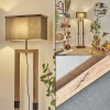 Lampadairelure Brun, Couleur Bois, Noir, 1 Lumiere
