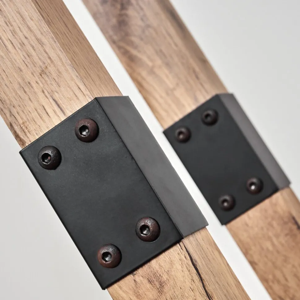 Lampadairelure Brun, Couleur Bois, Noir, 1 Lumiere