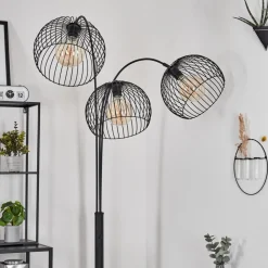 Lampadairemossay Noir, 3 Lumieres