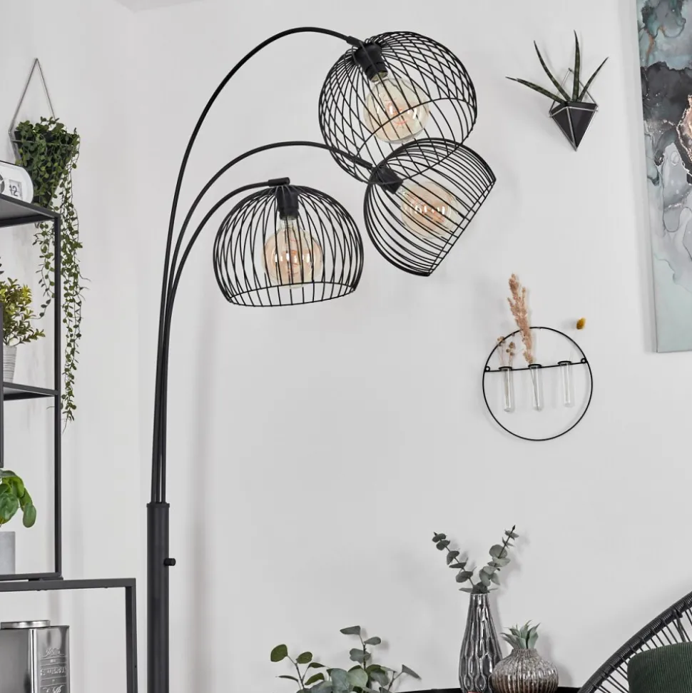 Lampadairemossay Noir, 3 Lumieres