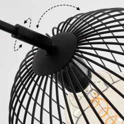Lampadairemossay Noir, 3 Lumieres