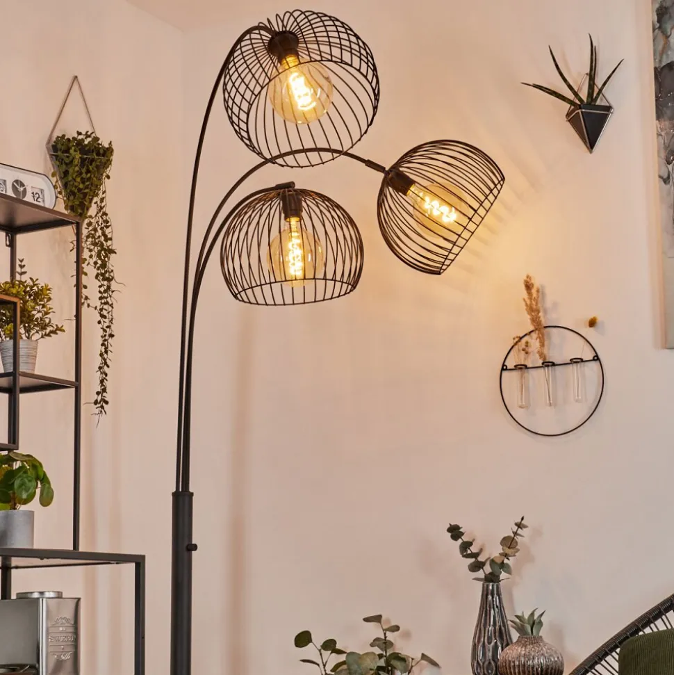 Lampadairemossay Noir, 3 Lumieres