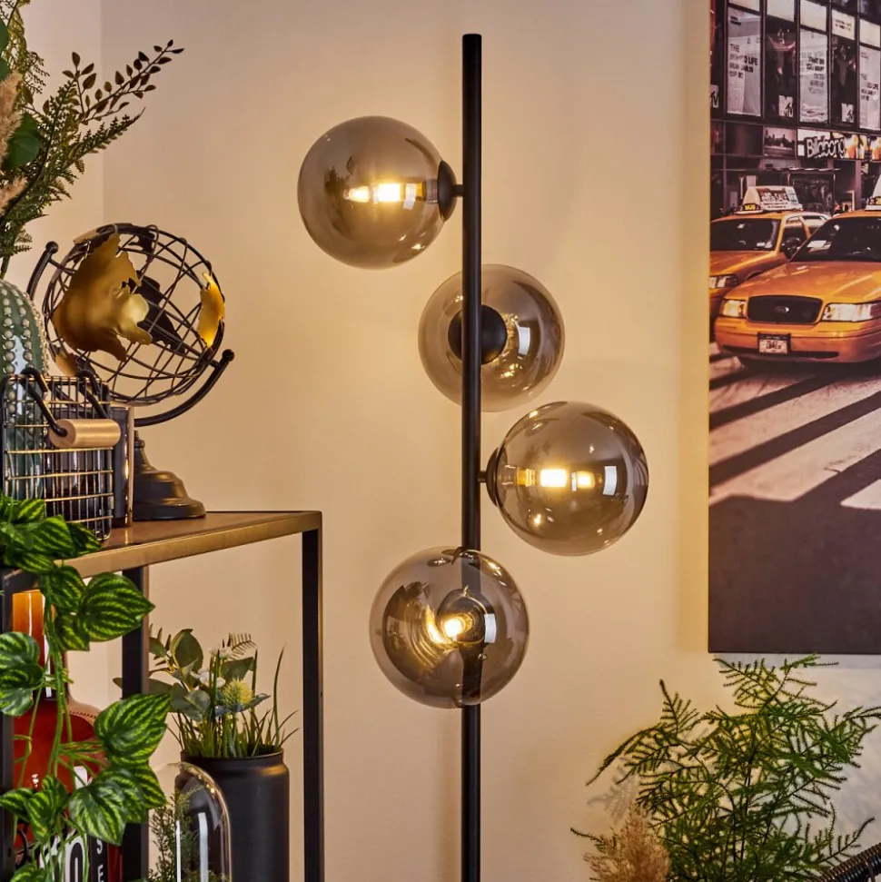 Lampadaireremaisnil Noir, 4 Lumieres