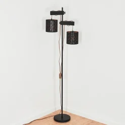 Lampadairetallaboa Noir, 2 Lumieres