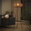 Lampadairevagney Nickel Mat, Noir, 1 Lumiere