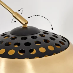 Lampe A Arclourinha Laiton, Noir, 1 Lumiere