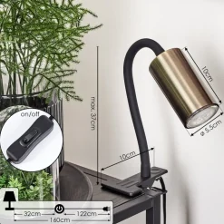 Lampe A Clipper Javel Noir, 1 Lumiere