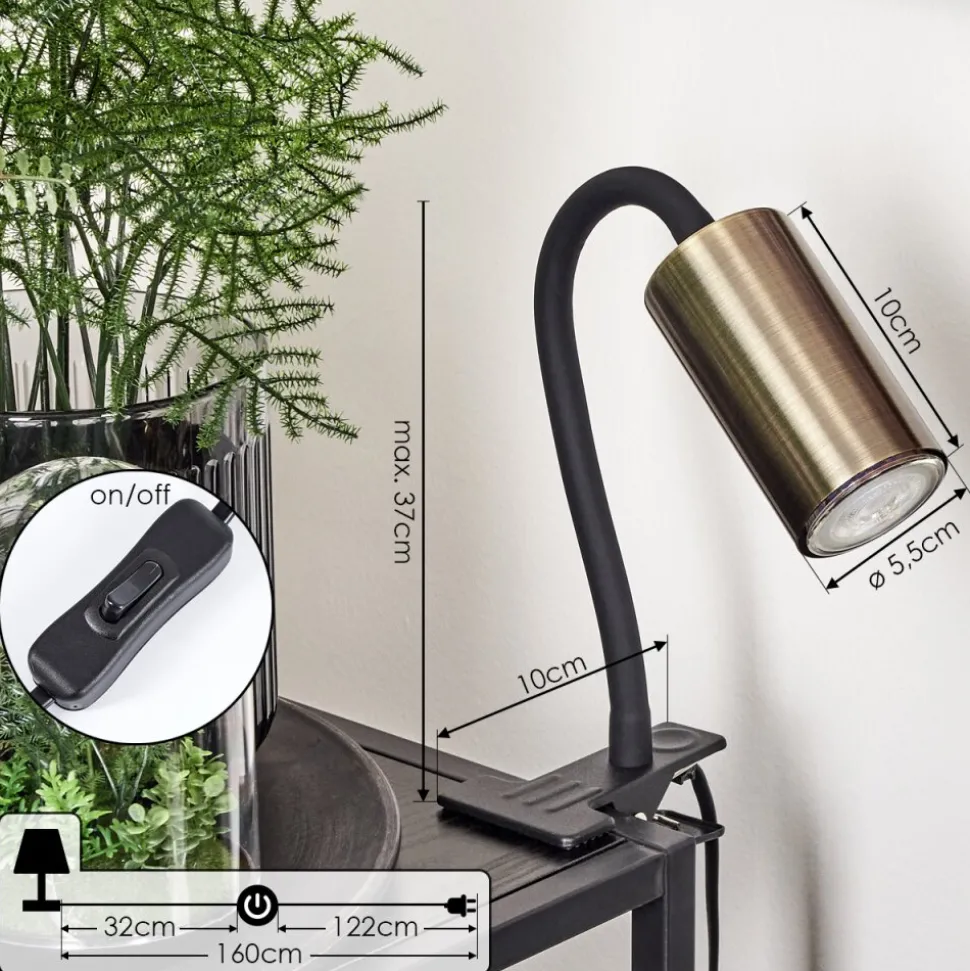 Lampe A Clipper Javel Noir, 1 Lumiere