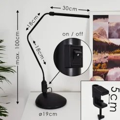 Lampe A Clipper Winnipeg Led Noir, 1 Lumiere