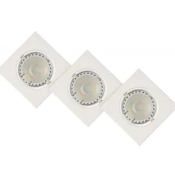 Lampe A Encastrer Lucide Focus Led Gris, 3 Lumieres