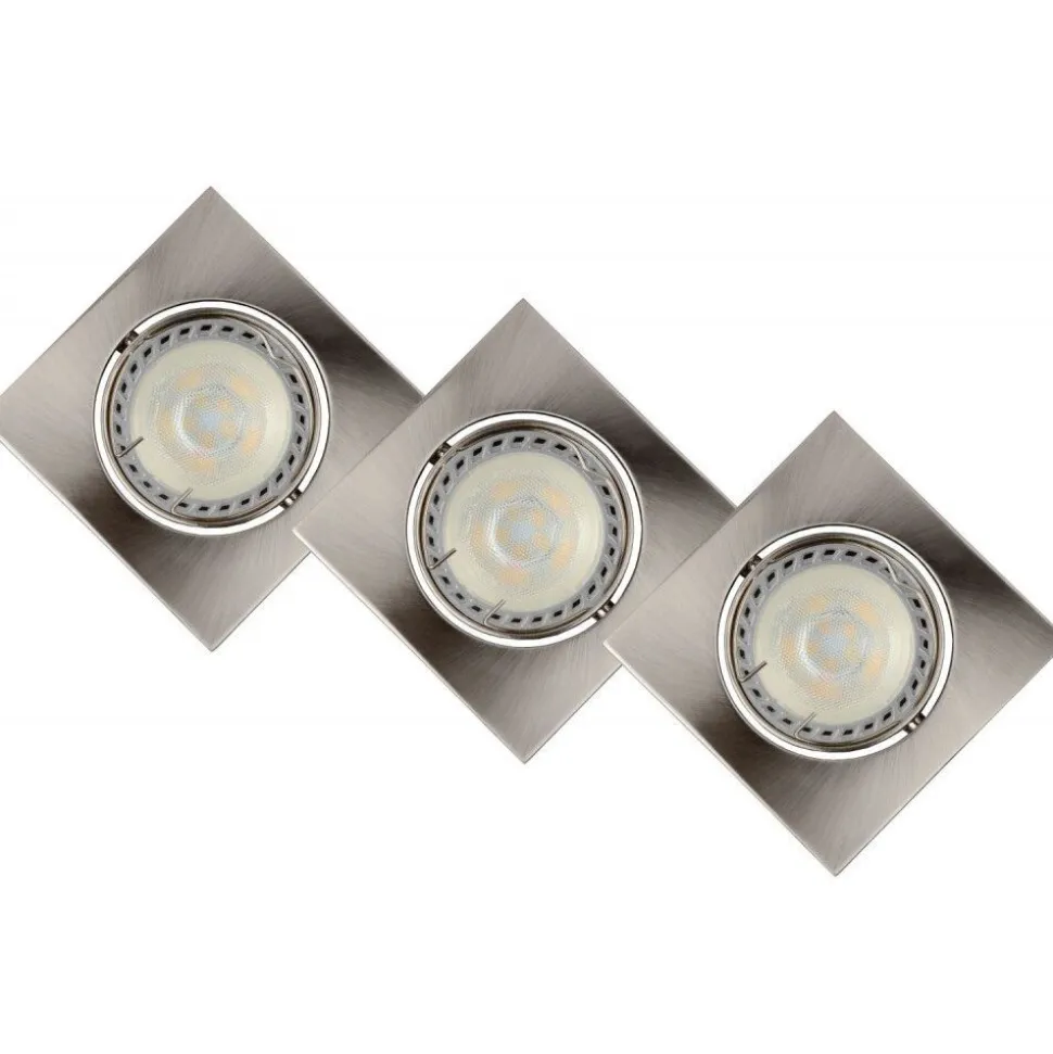 Lampe A Encastrer Lucide Focus Led Chrome, 3 Lumieres