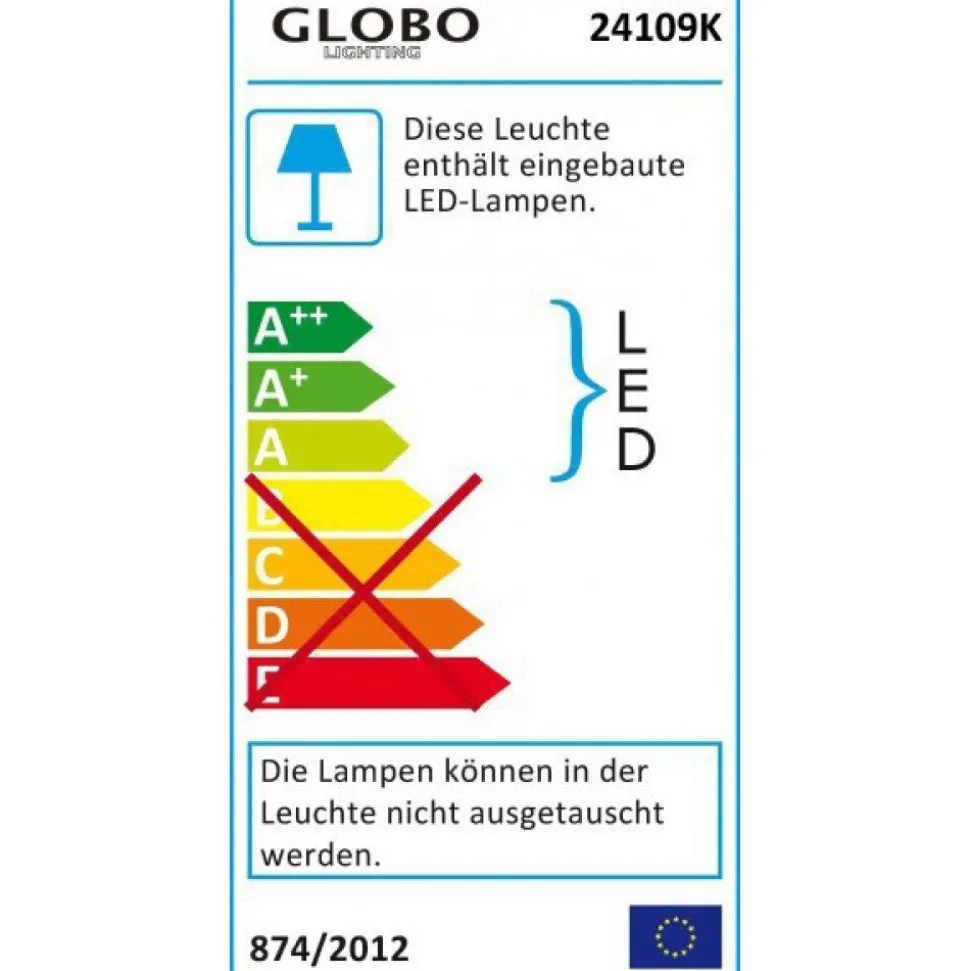 Lampe A Pince Globo Serpent Led Nickel Mat, 1 Lumiere