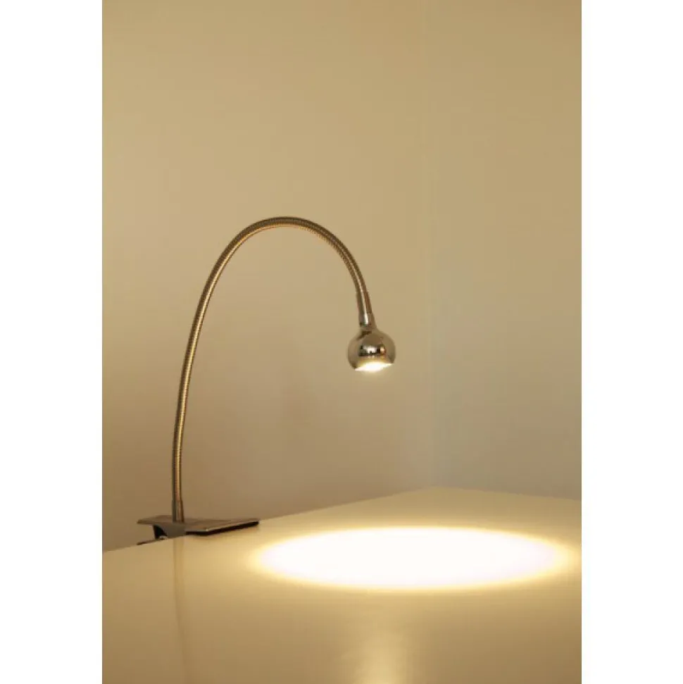 Lampe A Pince Globo Serpent Led Nickel Mat, 1 Lumiere