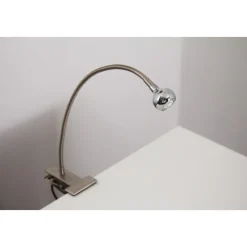 Lampe A Pince Globo Serpent Led Nickel Mat, 1 Lumiere