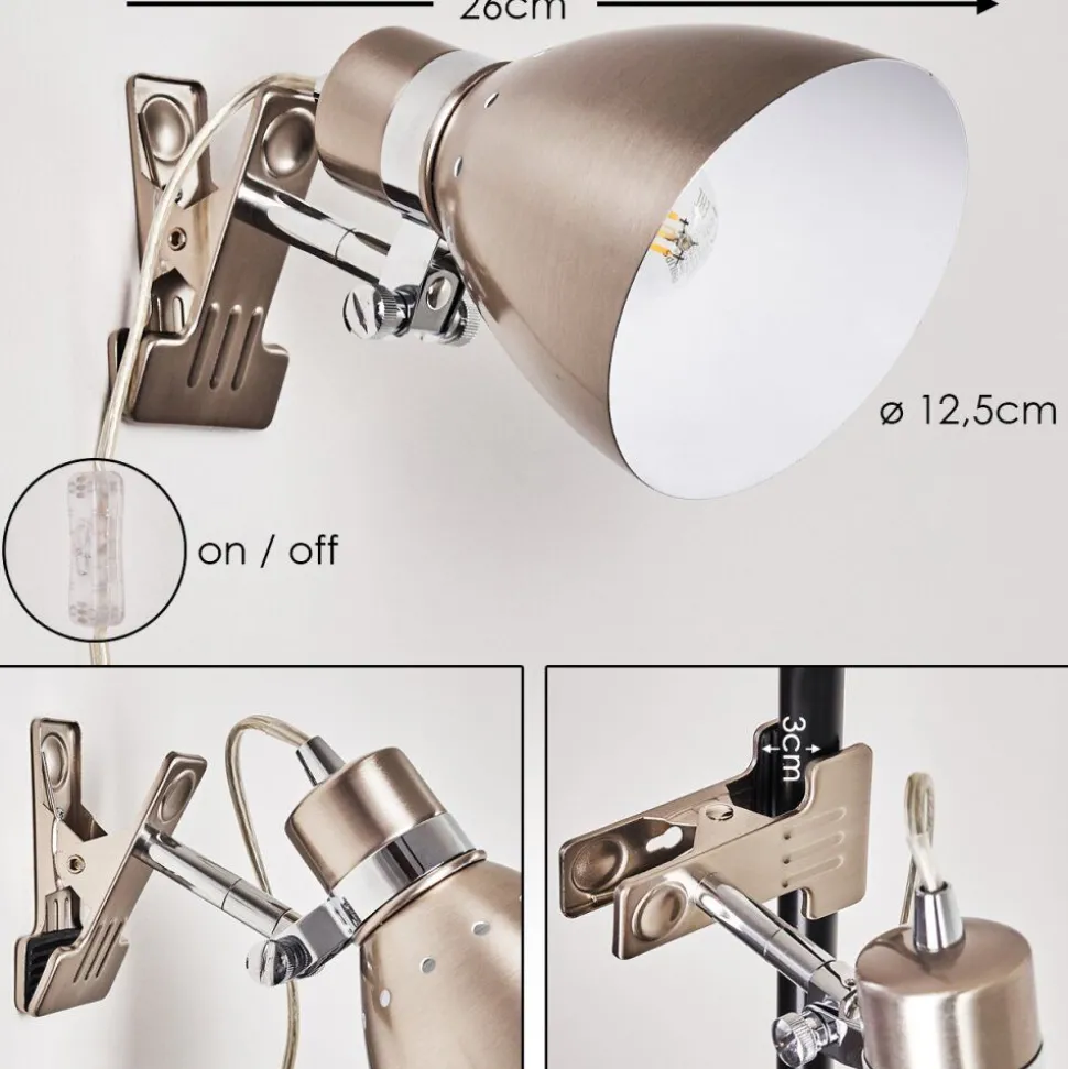 Lampe A Pince Stranderott Acier Inoxydable, 1 Lumiere