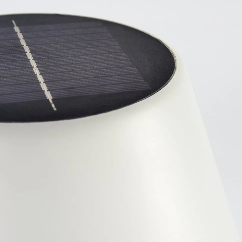 Lampe A Poser Alcudia Solar Led Nickel Mat, 10 Lumieres