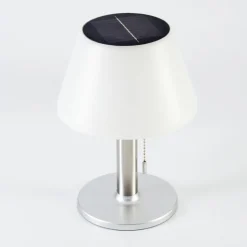 Lampe A Poser Alcudia Solar Led Nickel Mat, 10 Lumieres