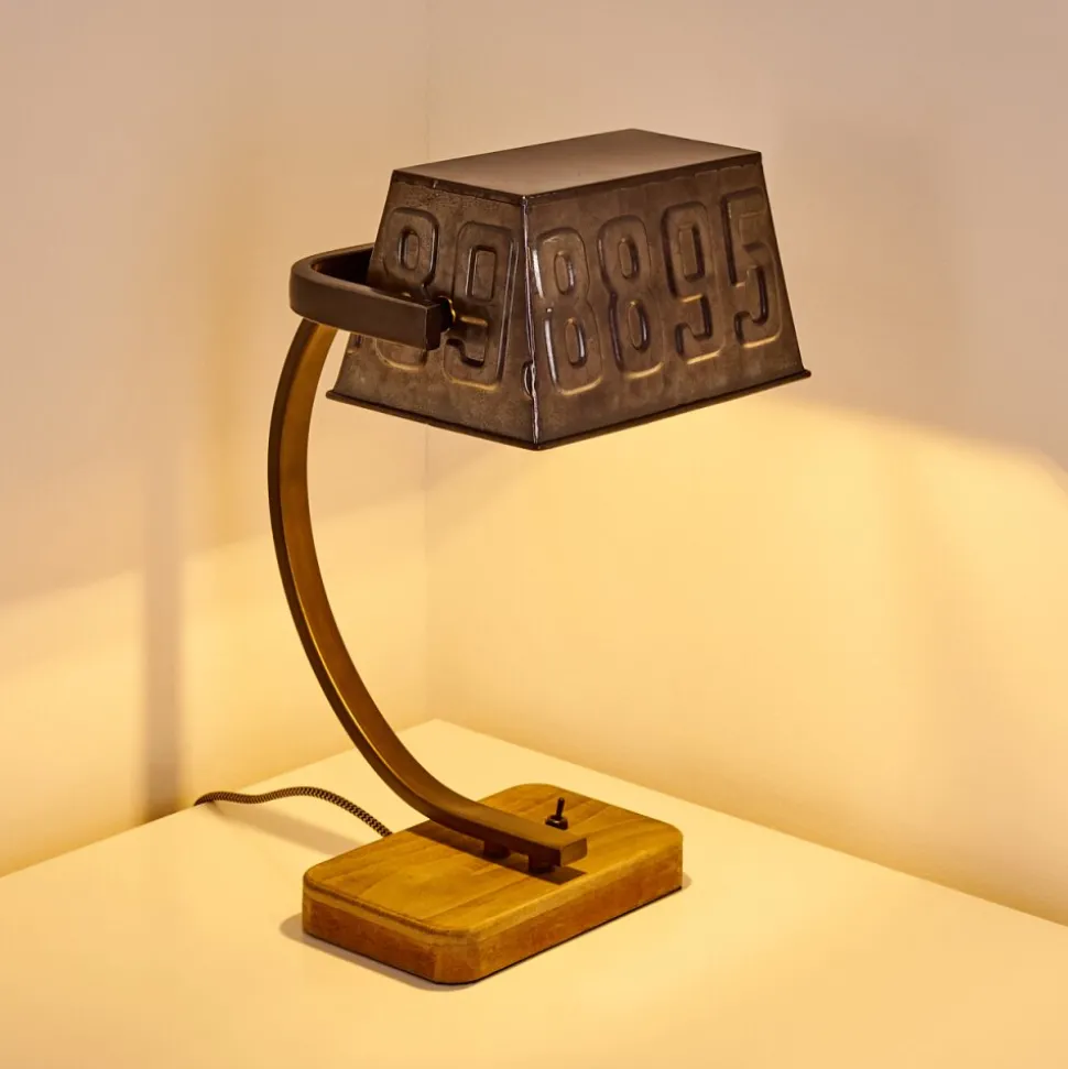 Lampe A Poser Anvik Brun, Gris, Rouille, 1 Lumiere